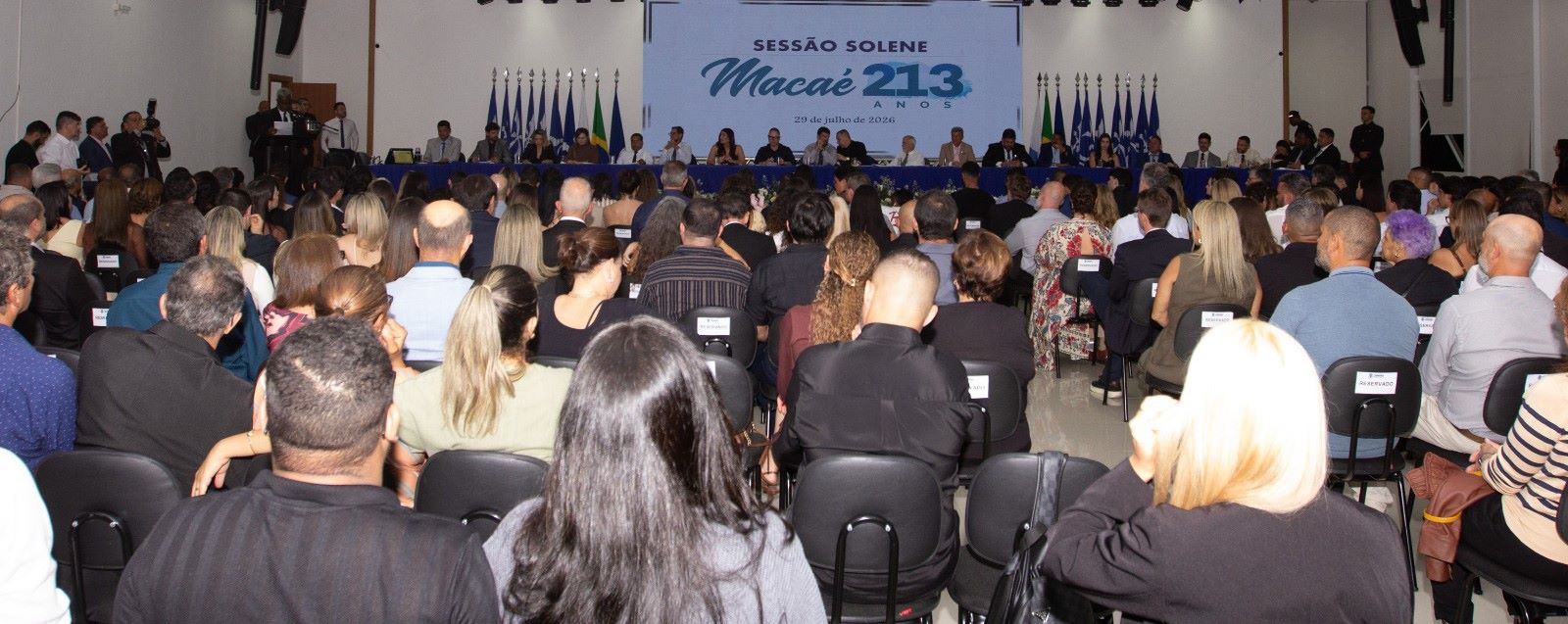 Sessão Solene celebra os 213 anos de Macaé e homenageia com a entrega de 89 honrarias