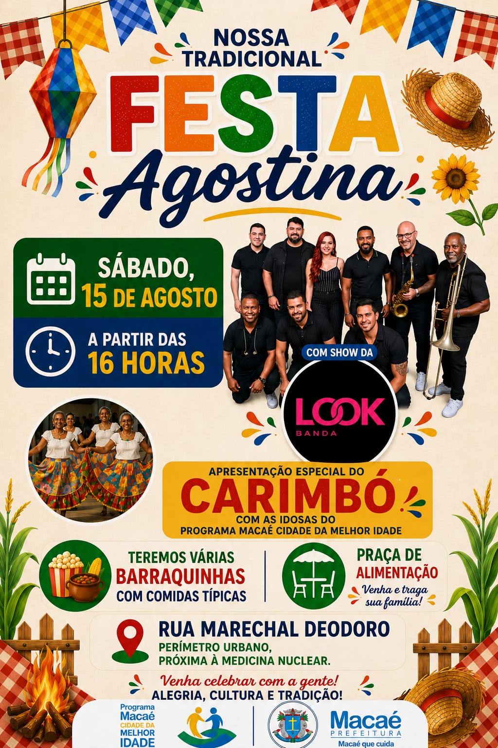 Festa agostina celebra integração e valorização da pessoa idosa em Macaé