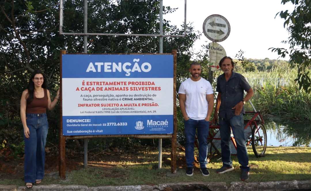 Mirante da Lagoa ganha placa indicativa contra crime ambiental em Macaé-RJ