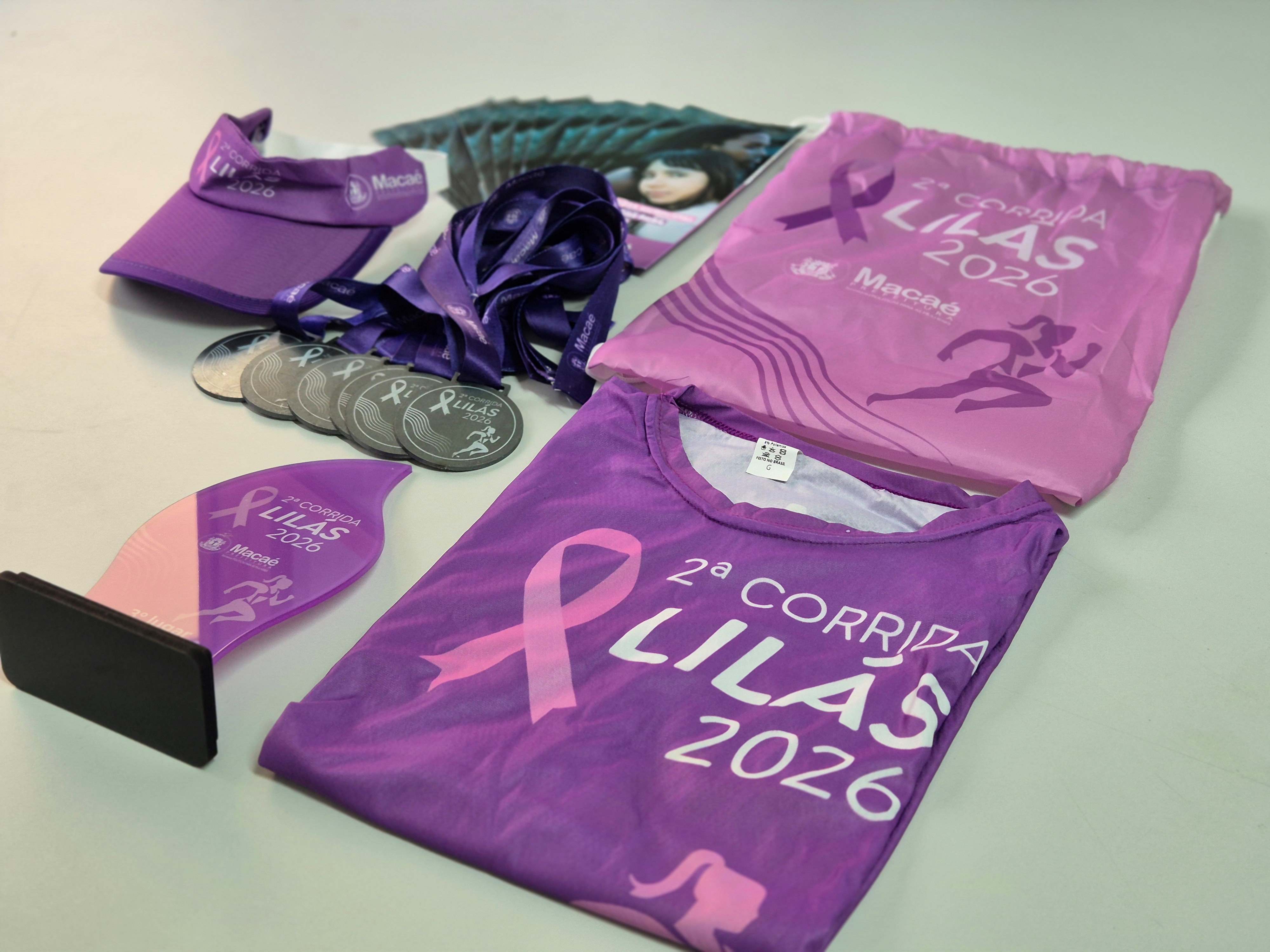 Entrega de kits para quem se inscreveu na Corrida Agosto Lilás acontece nesta sexta e sábado