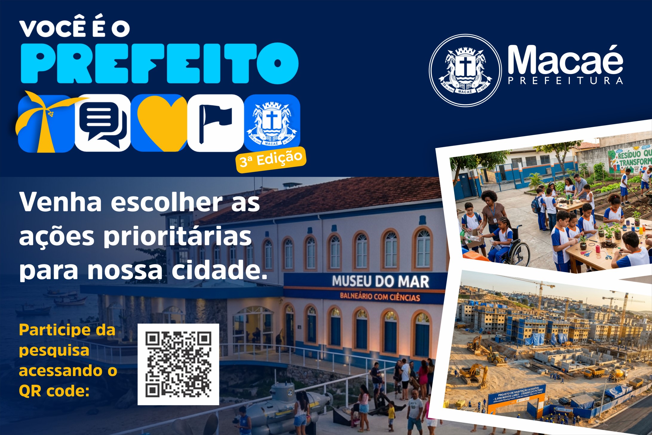 Orçamento participativo: pesquisa online “Você é o Prefeito” está aberta.  