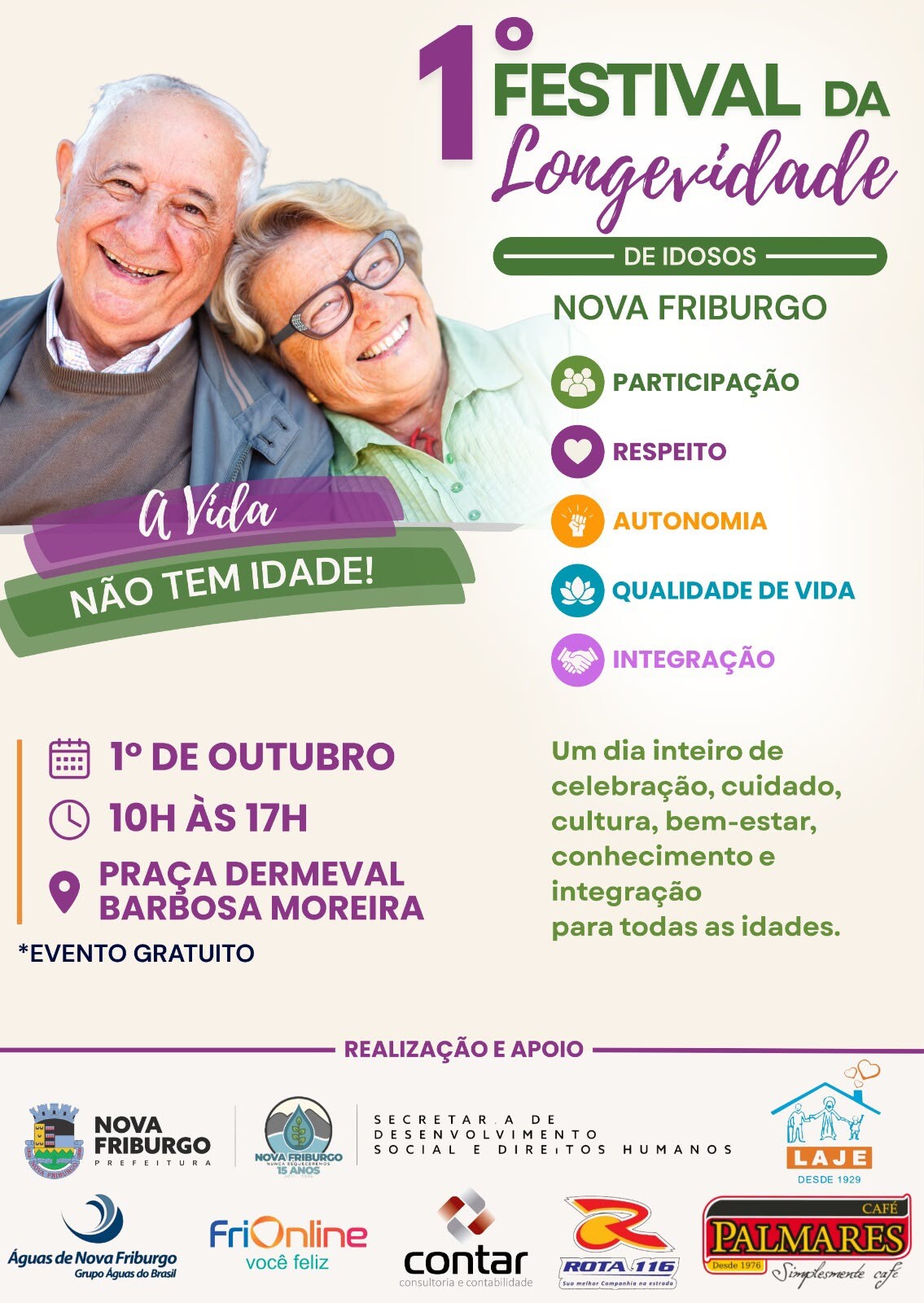 1º FESTIVAL DA LONGEVIDADE DE IDOSOS ACONTECE EM NOVA FRIBURGO